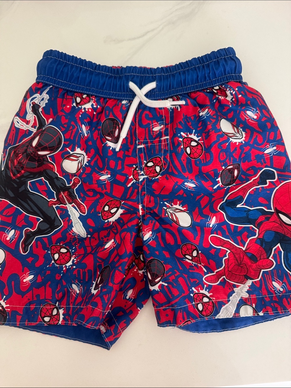 Kids Spider-Man Swim Trunks - Red & Blue